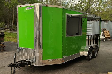 Pick-up or Ship Item No: CA-T-034I3. . Bbq concession trailer with bathroom for sale